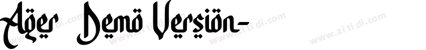 Ager   Demo Version字体转换